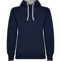 Sudadera Entallada Mujer con Capucha Marino/Gris Vigore L