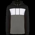 Sudadera tricolor unisex Black / White / Basalt Grey 3Xl