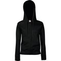 Sudadera cremallera y capucha mujer Black Xl