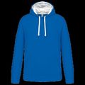Sudadera clásica con capucha y bolsillo Light Royal Blue / White M