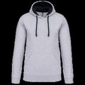 Sudadera clásica con capucha y bolsillo Oxford Grey / Navy Xs