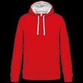 Sudadera clásica con capucha y bolsillo Red / White Xs