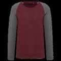 Sudadera bicolor hombre Wine Heather / Grey Heather 3Xl