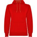 Sudadera Entallada Mujer con Capucha Rojo S