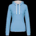 Sudadera de chica con capucha contrastada Sky Blue / White M
