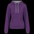 Sudadera de chica con capucha contrastada Purple / Oxford Grey Xs