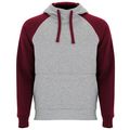 Sudadera unisex bicolor Gris Vigore/Granate 11/12