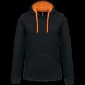 Sudadera clásica con capucha y bolsillo Black / Orange 3Xl