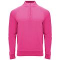 Sudadera cuello con media cremallera Rosa Fluor 14