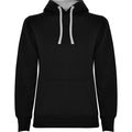 Sudadera Entallada Mujer con Capucha Negro/Gris Vigoré L