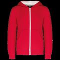 Sudadera con capucha y cremallera para niños Red / White 10/12 Ans