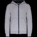 Sudadera con capucha y cremallera para niños Oxford Grey / Navy 10/12 Ans