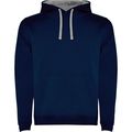 Sudadera con Capucha y Bolsillo Canguro Marino/Gris Vigore 7/8