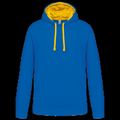 Sudadera clásica con capucha y bolsillo Light Royal Blue / Yellow M