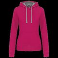 Sudadera de chica con capucha contrastada Fuchsia / Fine Grey Xl