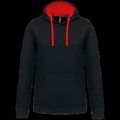 Sudadera clásica con capucha y bolsillo Black / Red Xxl