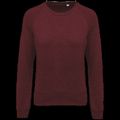 Sudadera algodón orgánico cuello redondo Wine Heather M