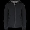 Sudadera con capucha y cremallera para niños Black / Fine Grey 10/12 Ans