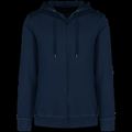 Sudadera organic con cremallera y capucha Washed Navy Blue Xxl