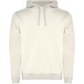 Sudadera con Capucha y Bolsillo Canguro Blanco Vintage 3/4