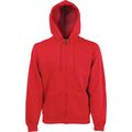 Sudadera básica con cremallera y capucha Red M