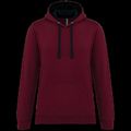Sudadera clásica con capucha y bolsillo Wine / Navy M