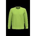 Sudadera algodón poliéster cuello redondo Lime M