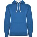 Sudadera Entallada Mujer con Capucha Royal/Blanco Xl