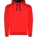 Sudadera con Capucha y Bolsillo Canguro Rojo/Negro Xl