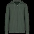 Sudadera organic con cremallera y capucha Washed Organic Khaki Xl