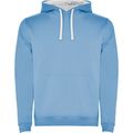 Sudadera con Capucha y Bolsillo Canguro Celeste/Blanco 7/8