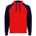 Sudadera unisex bicolor Rojo/Marino 2Xl
