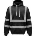 Sudadera alta visibilidad con capucha Black Xxl