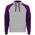 Sudadera unisex bicolor Gris Vigore/Purpura 11/12