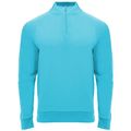 Sudadera cuello con media cremallera Turquesa Fluor 3Xl