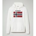 Sudadera con Logotipo de bandera impreso Bright White M