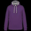 Sudadera clásica con capucha y bolsillo Purple / Oxford Grey Xl