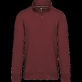 Sudadera 1/4 Cremallera Algodón Wine L