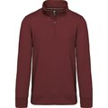 Sudadera 1/4 Cremallera Algodón Wine Xxl