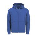 Sudadera adulto con cremallera y capucha Azul M