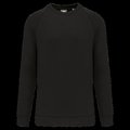 Sudadera algodón cuello redondo felpa Black M