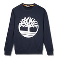 Sudadera de algodón con logotipo en pecho Dark Sapphire / White L