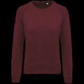 Sudadera algodón orgánico cuello redondo Wine Heather M