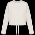 Sudadera algodón orgánico oversize Ivory S