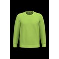 Sudadera algodón poliéster cuello redondo Lime S