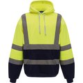 Sudadera alta visibilidad con capucha Hi Vis Yellow / Navy XL