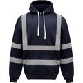 Sudadera alta visibilidad con capucha Navy XL