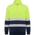 Sudadera Alta Visibilidad Cuello Alto Marino/Amarillo Fluor M