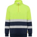 Sudadera Alta Visibilidad Cuello Alto Marino/Amarillo Fluor S