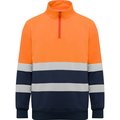 Sudadera Alta Visibilidad Cuello Alto Marino/Naranja Fluor 3Xl
